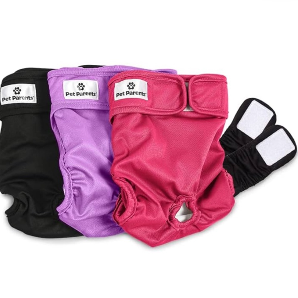 Pet Parents® Washable Dog Diapers (3pack) + Extendrs® Female (X-Large, Princess)